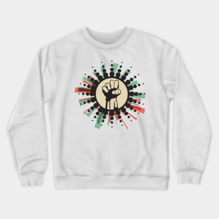 ☻ RETRO Fist Power ☻ retro color pallete / retro style sticker ✔ Crewneck Sweatshirt